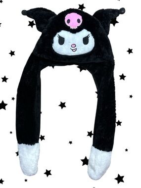 Sanrio Kuromi Moving Ear Plush Beanie Hat